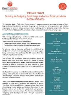 Training indesign fabric bags and other fabric products