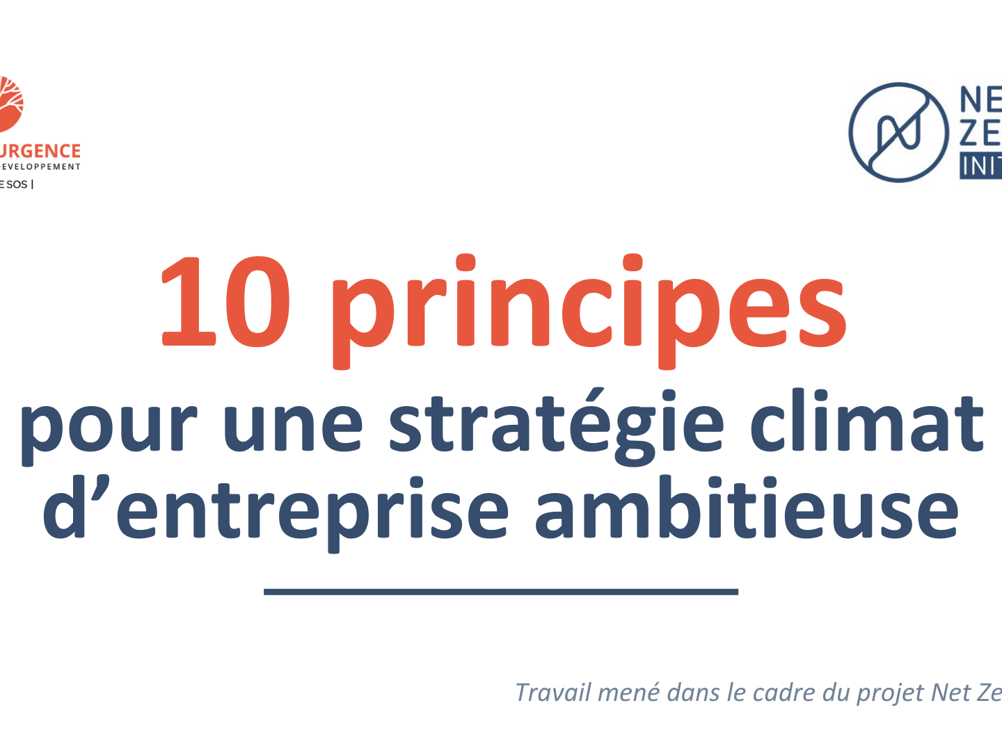 10 principes pour une stratégie climat d'entreprise ambitieuse