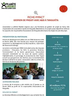 Gestion de Projet avec A&D à Tanguiéta au Bénin